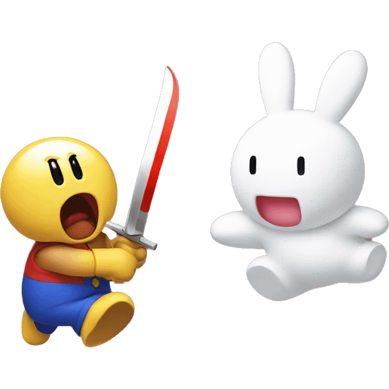 kirby fighting miffy emoji