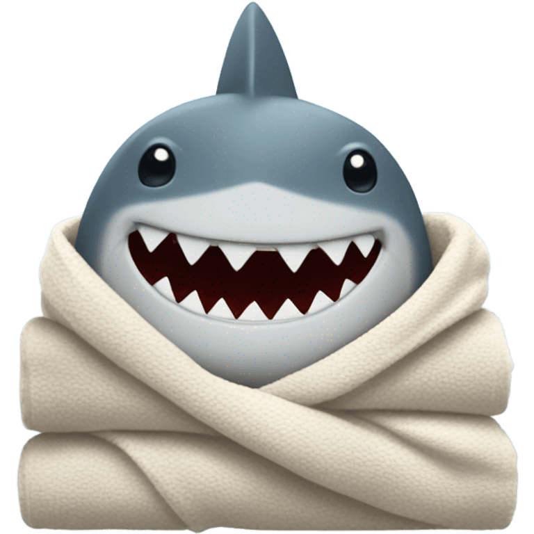 Shark with blanket emoji