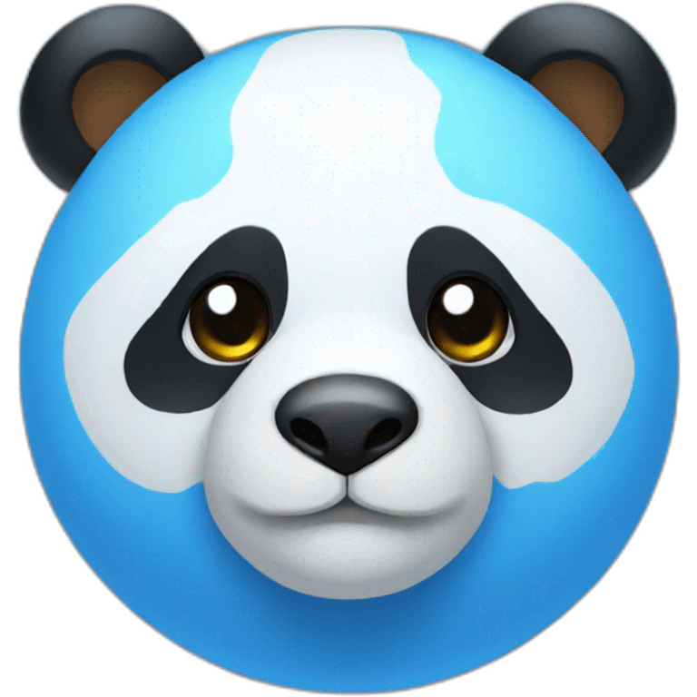 Blue electric panda emoji