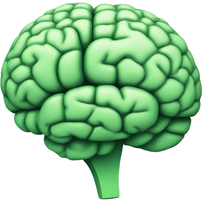 a brain with a greenish color emoji