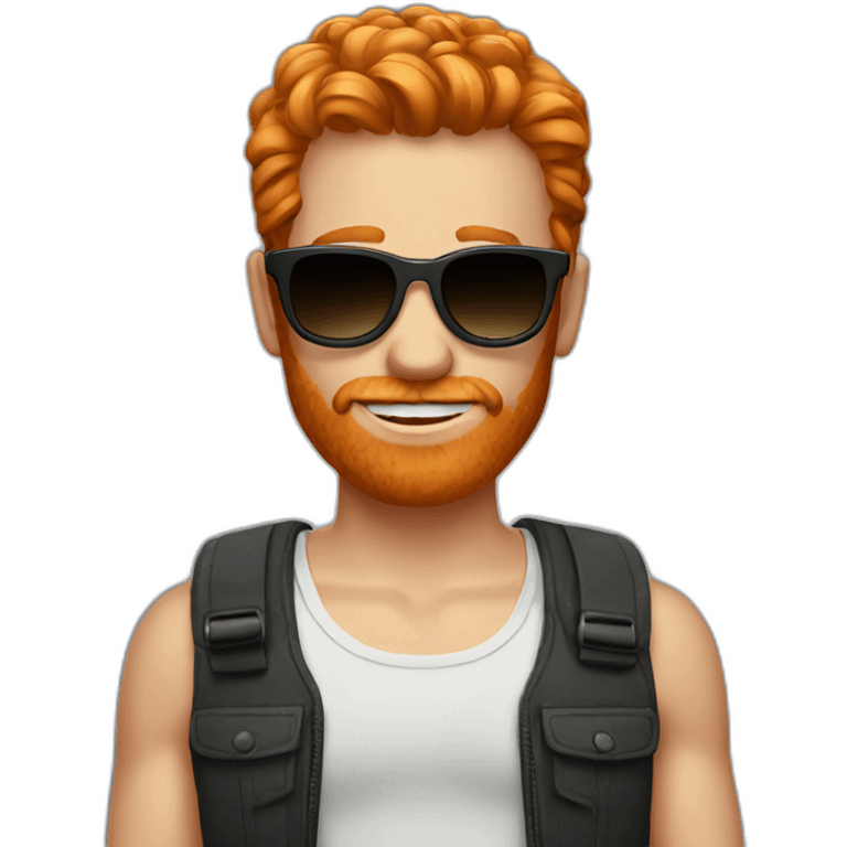 Ginger with sunglasses emoji