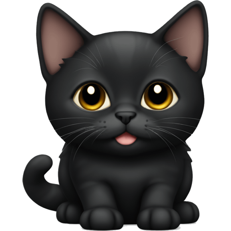 Black munchkin cat emoji