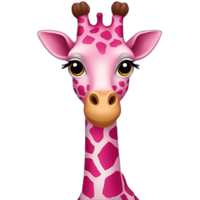 Pink giraffe emoji