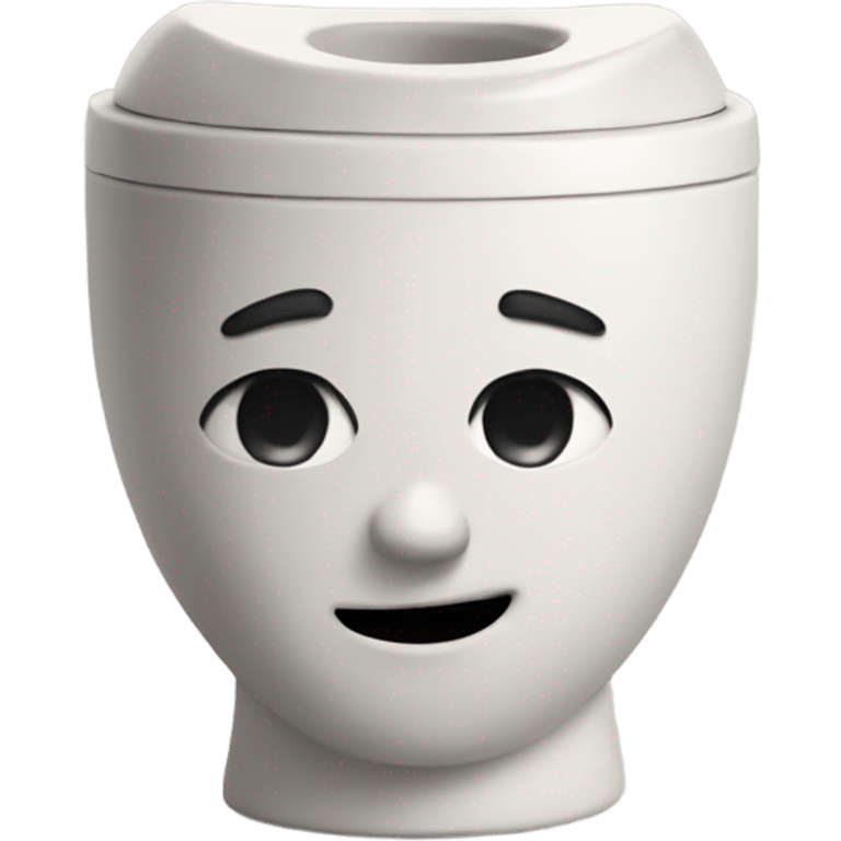 A man's head coming out of a ceramic toilet emoji