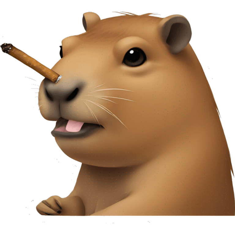 Capybara smoking emoji