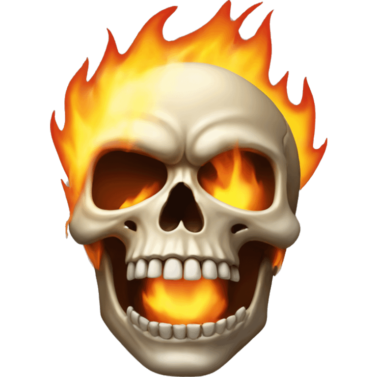 Skull on fire emoji