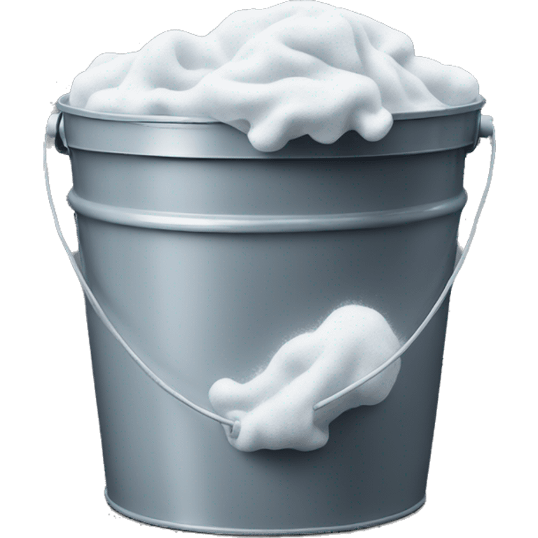 bucket with overflowing foam emoji