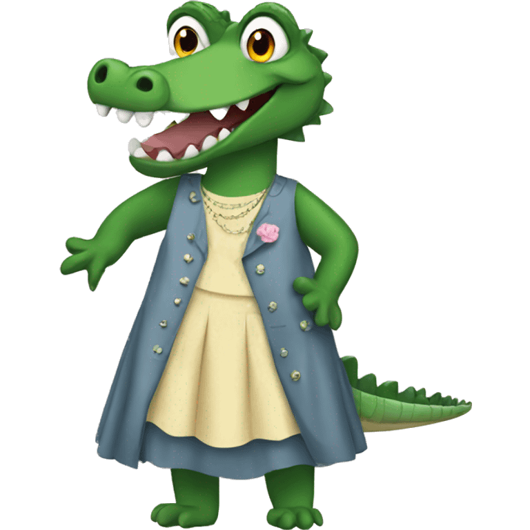 Crocodile in a dress emoji