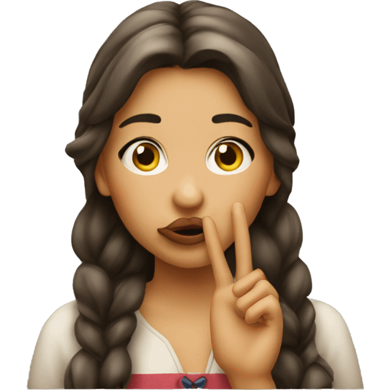 italian girl blowing kiss emoji