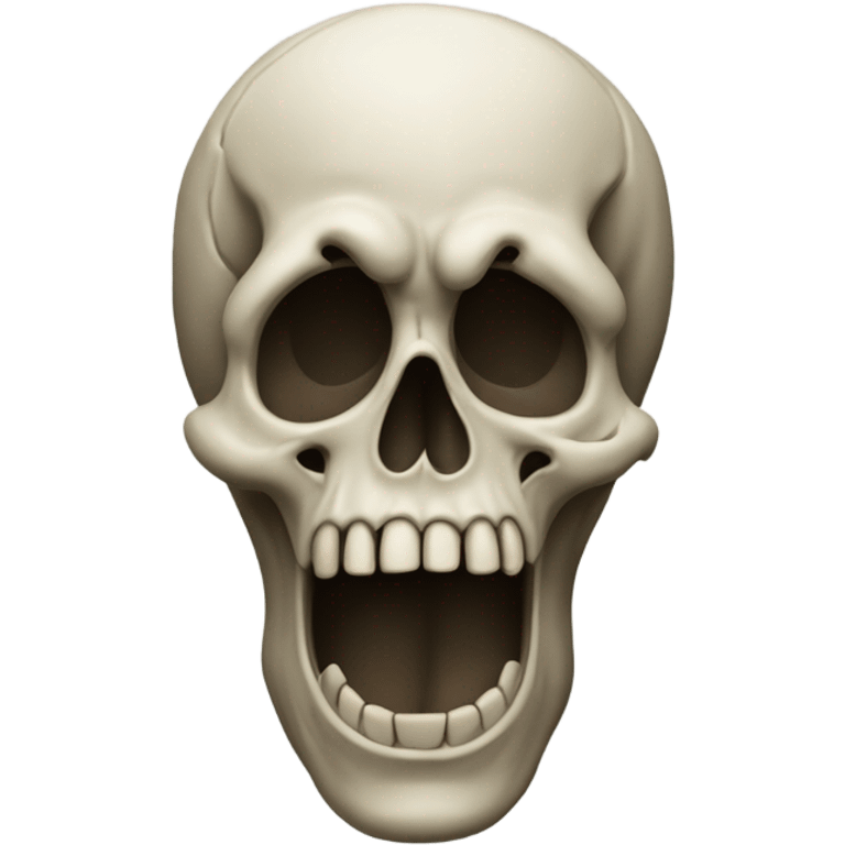 Skull emoji but it’s squished down emoji