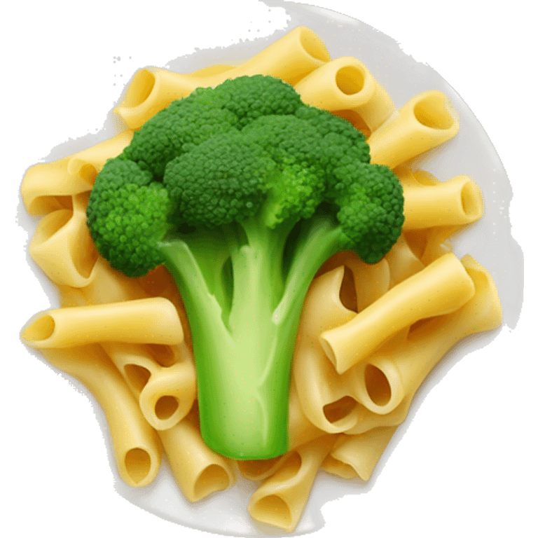 pasta with broccoli and cheese sauce emoji