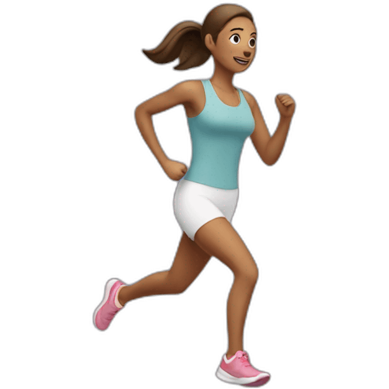 woman runs outside emoji