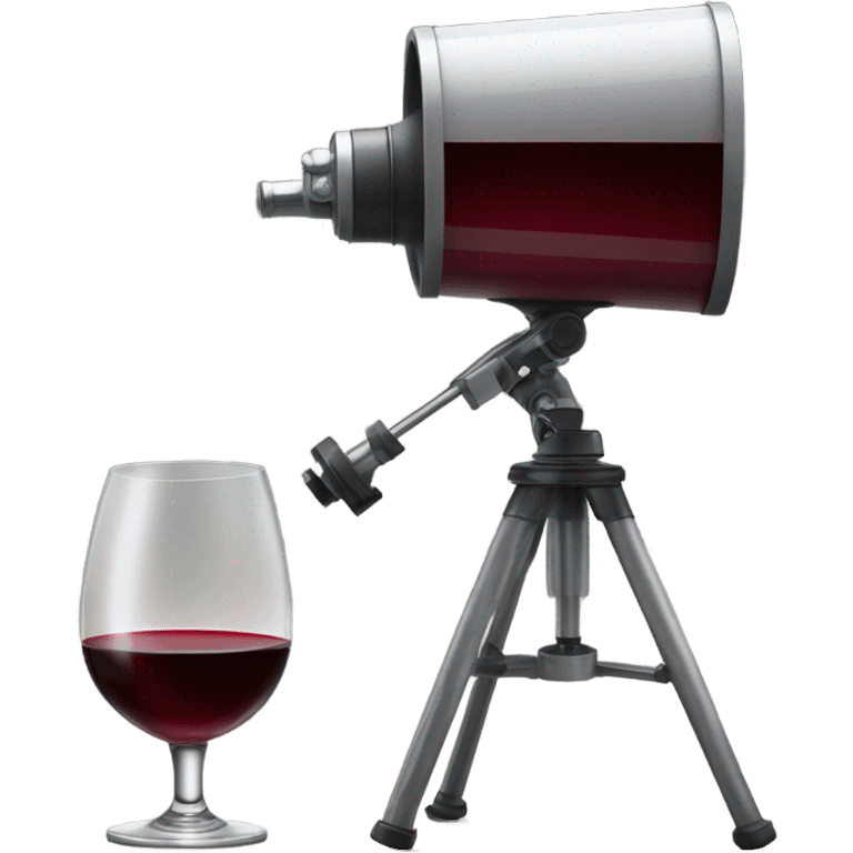 Telescope and wine emoji