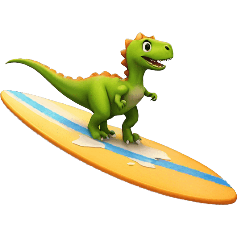 Dinosaur on a surfboard  emoji