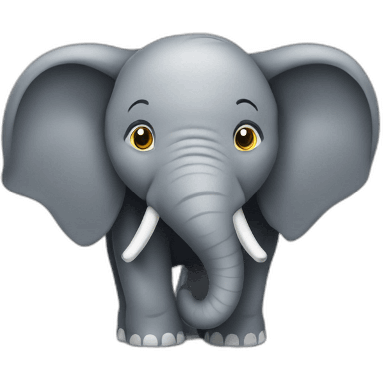 um elefante com cara de assustado emoji