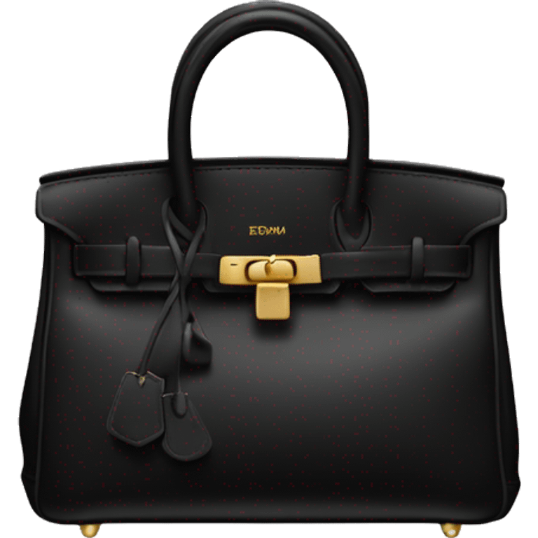 Black Birkin bag emoji