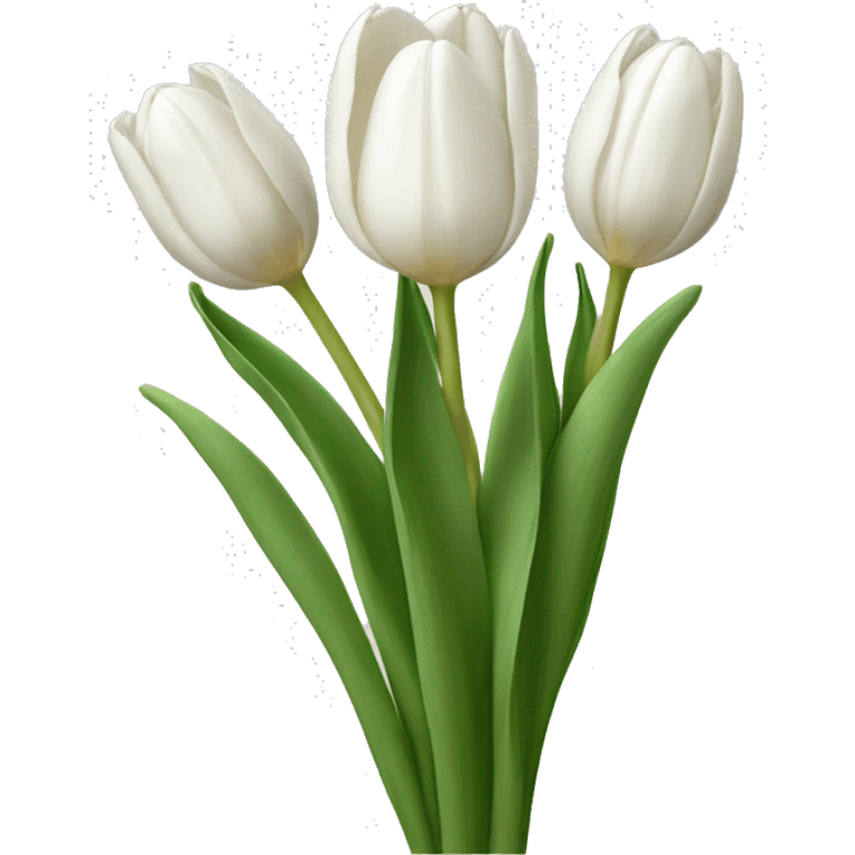 white tulip bouquet  emoji