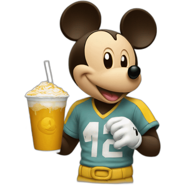 Mickey drinking psl emoji