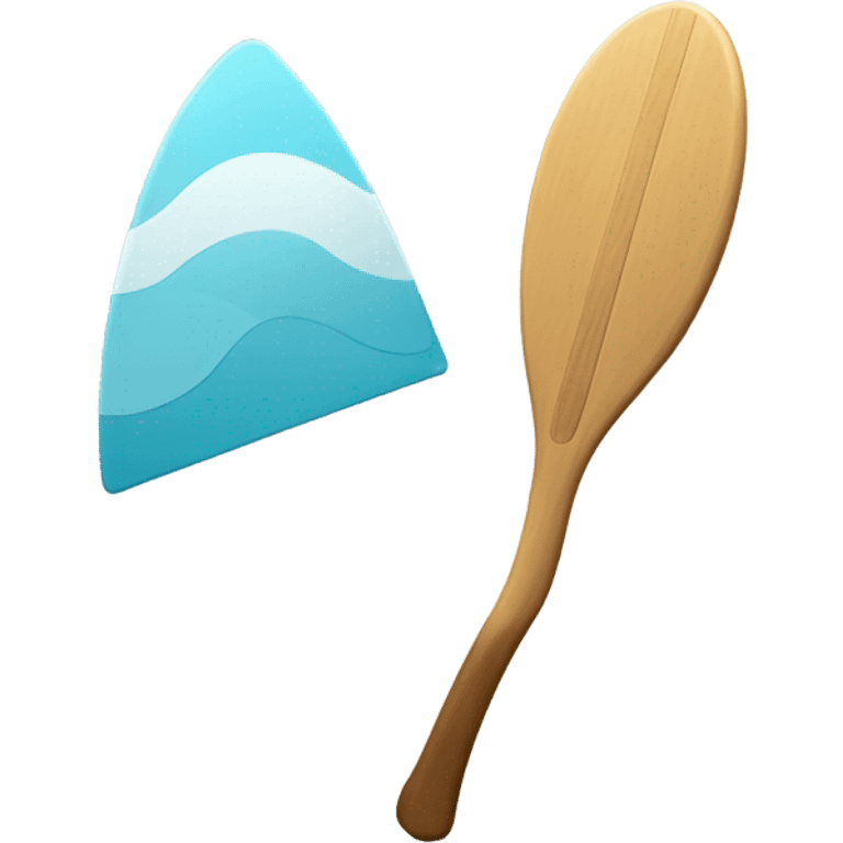 A very simple paddle icon with a small wave motif emoji