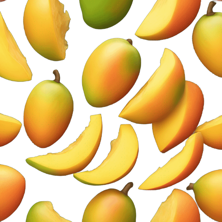 Juicy Mango cut in half  emoji