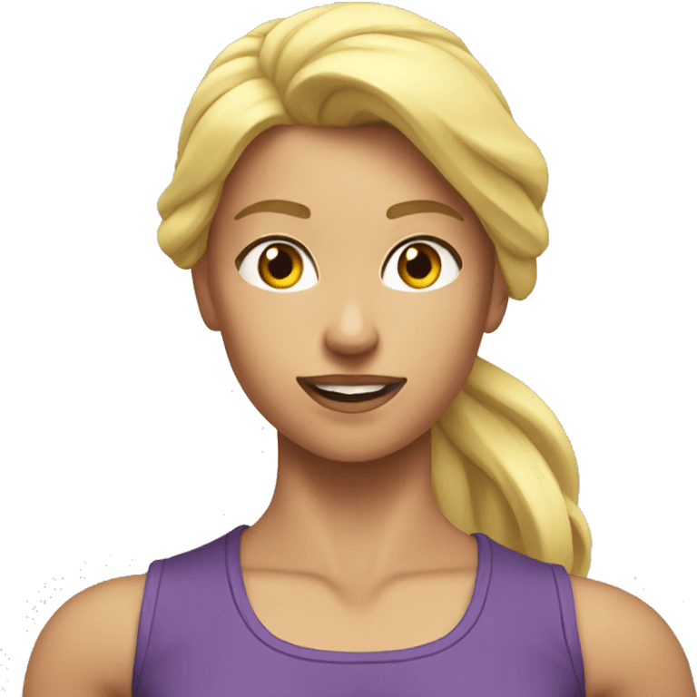 Blonde girl musculation  emoji