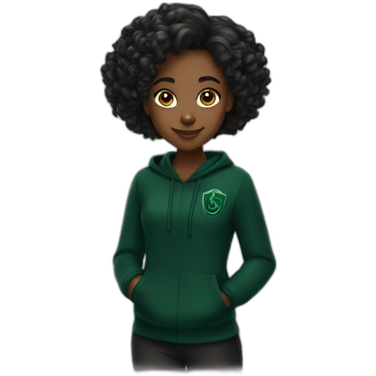 Slytherin black girl emoji