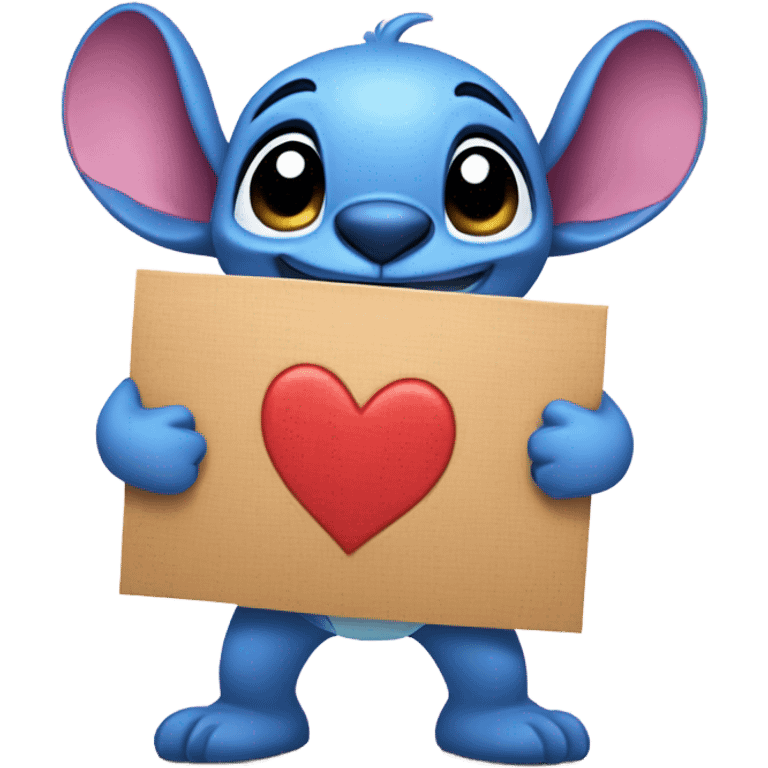 Stitch saying i love u emoji