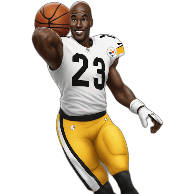 michael jordan wearing steelers jersey emoji