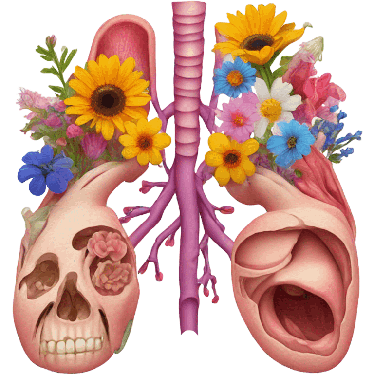 Anatomical with flowers emoji