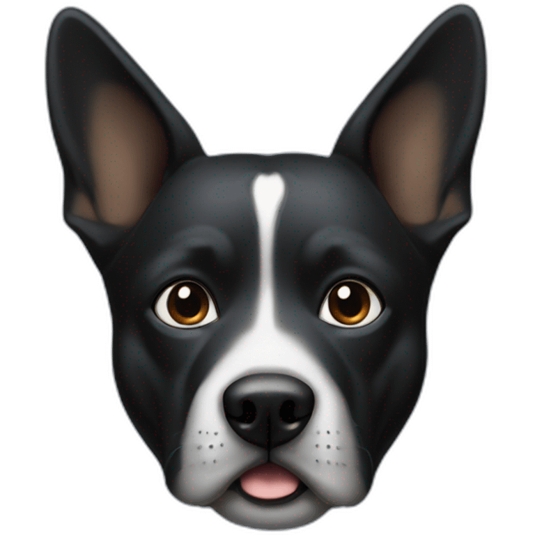 chien noir aux yeux bleus emoji