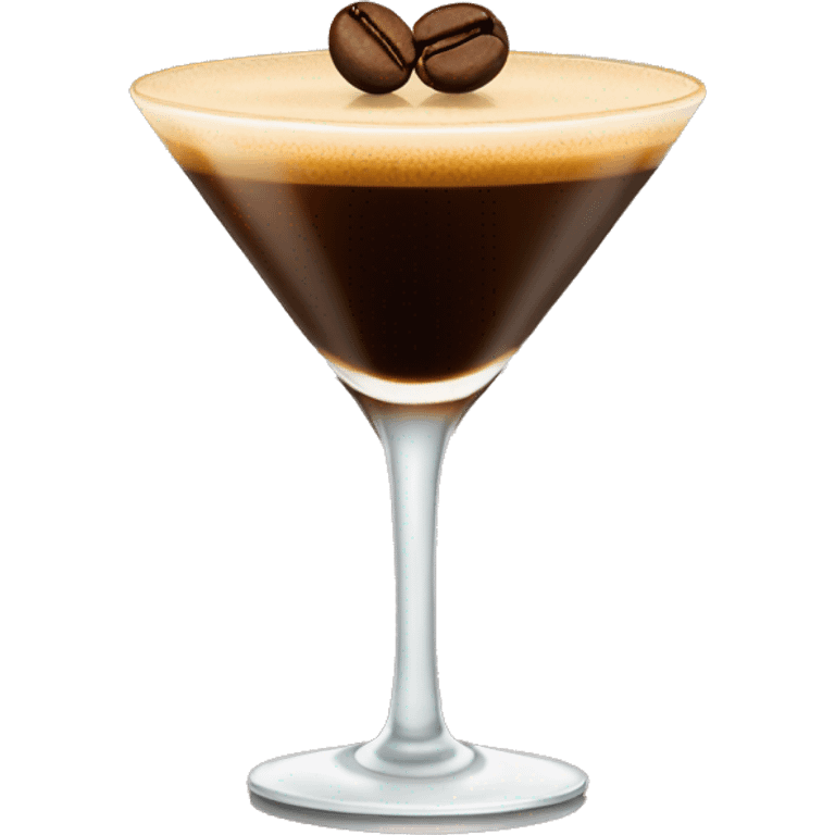 Espresso Martini with three coffee beans on top emoji