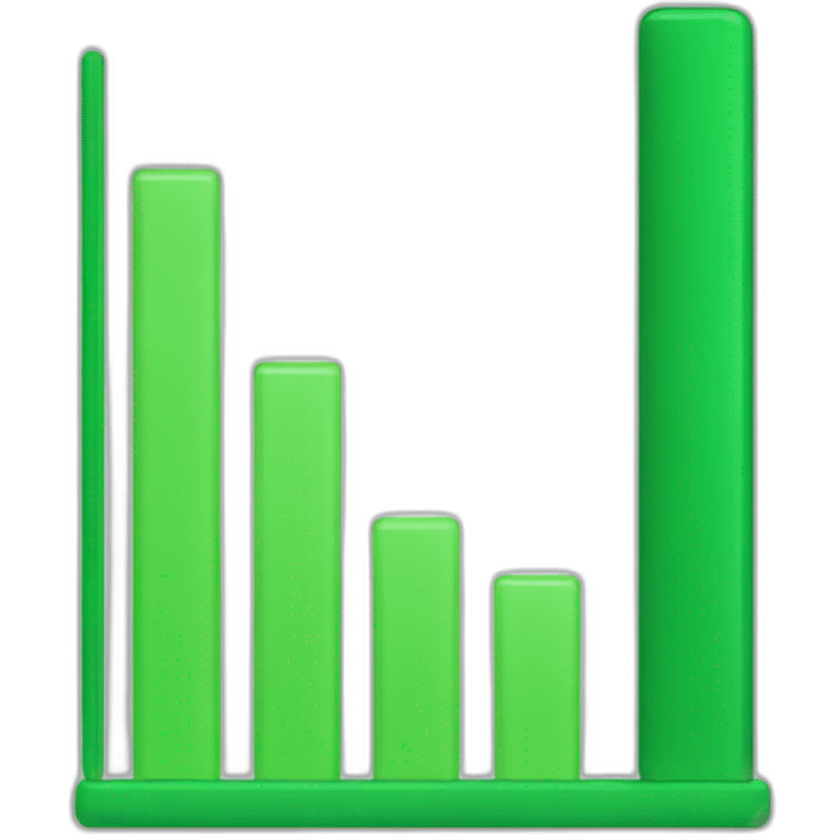 bar chart with green taller than grey emoji