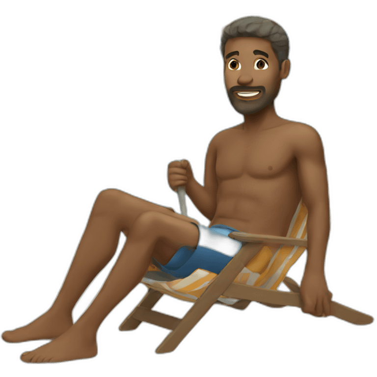 man on the beach emoji