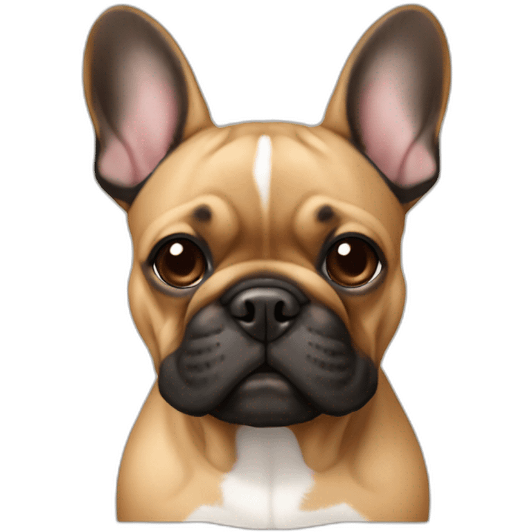 Light Brown and black French bulldog emoji