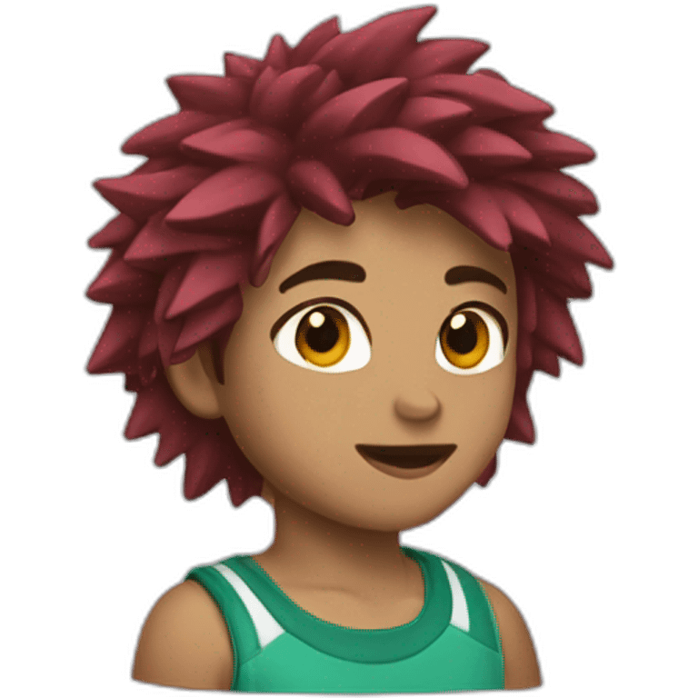 ruby player brown spike hair emoji