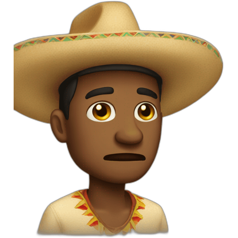 crying man in sombrero  emoji