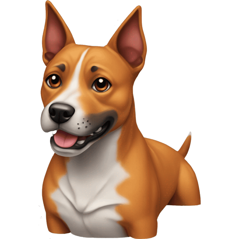 Foxy cross staffy dog emoji