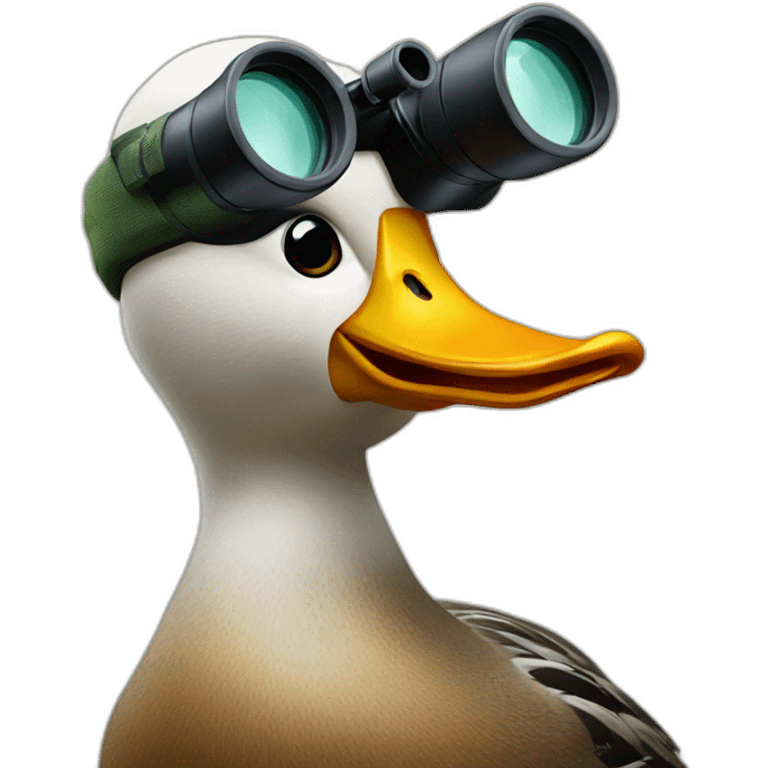 Duck with binoculars emoji