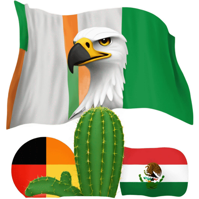 Irish flag and Mexican flag emoji