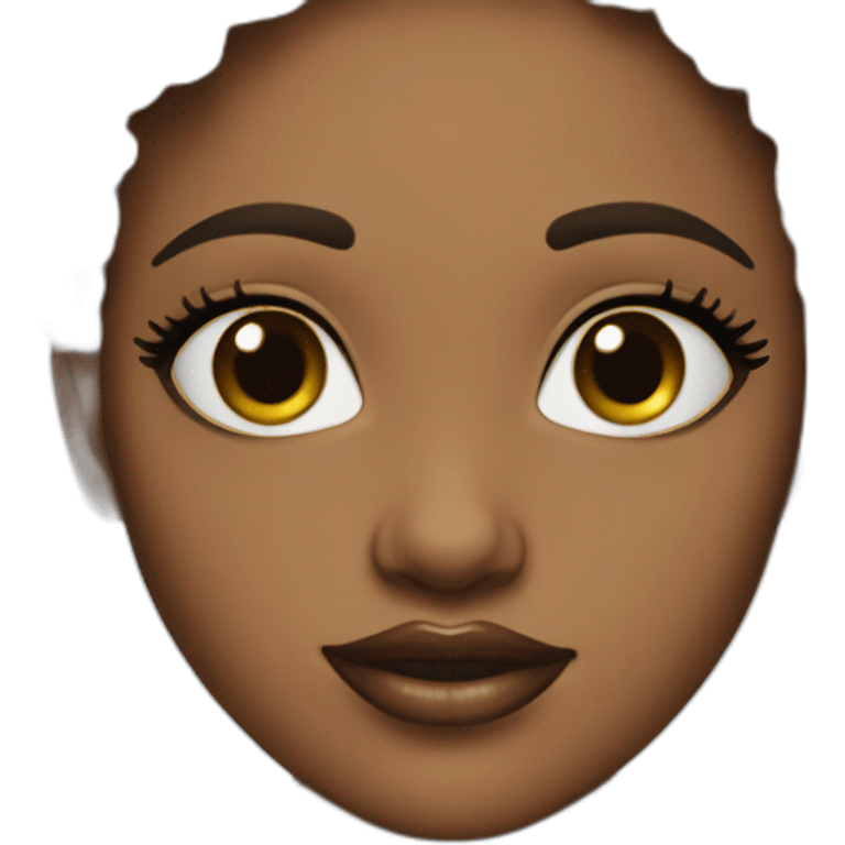 Fille-cheveux noirs -glosse sur les lèvres  emoji