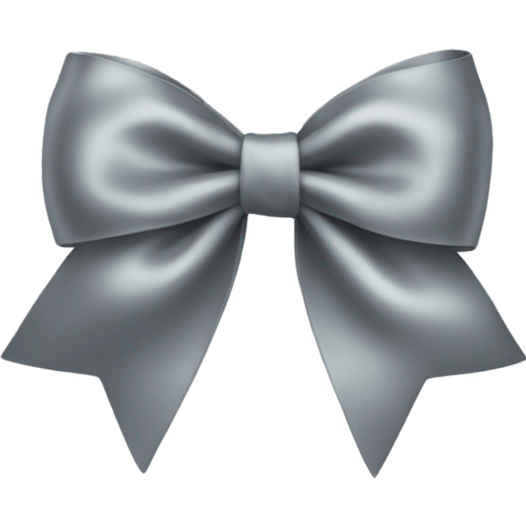 grey satin bow emoji