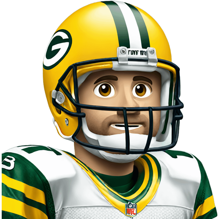 Aaron Rodgers playing football emoji