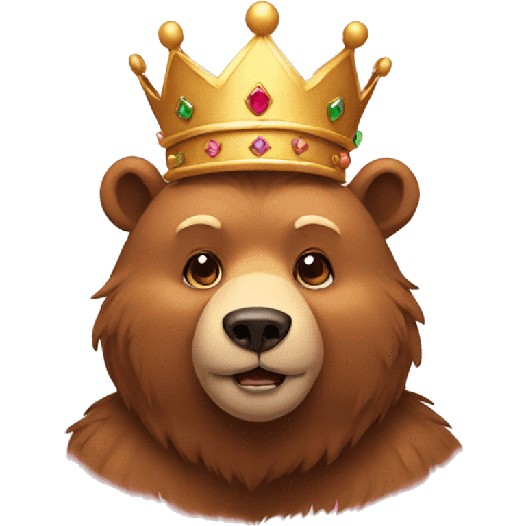 Bear wearing crown emoji