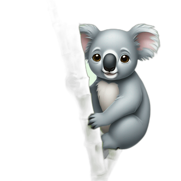 Koala love bamboo emoji