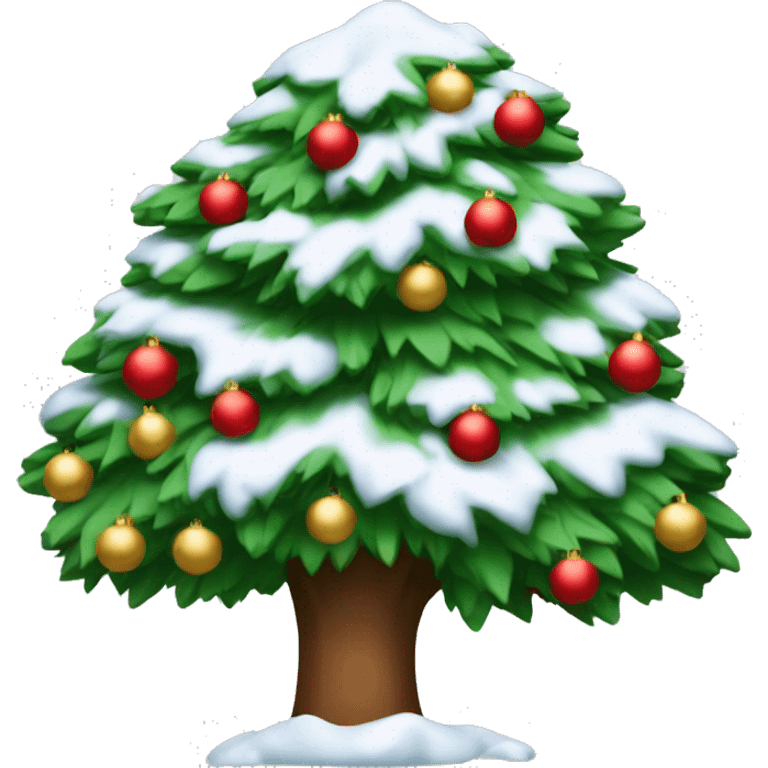 Árbol de navidad con nieve  emoji