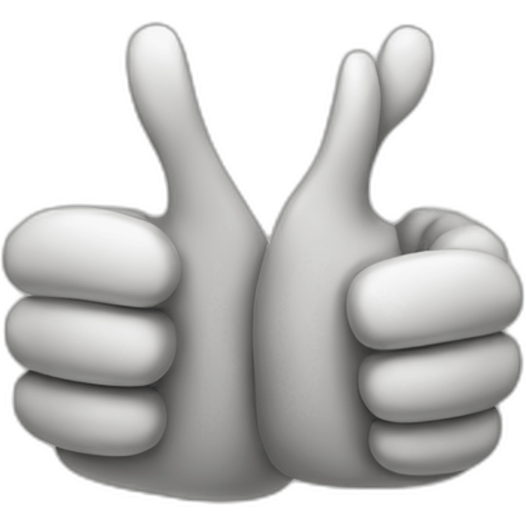 two thumbs up signs -big -flat emoji