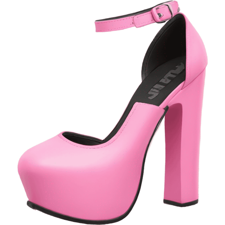 Platform UNIF heels pink emoji