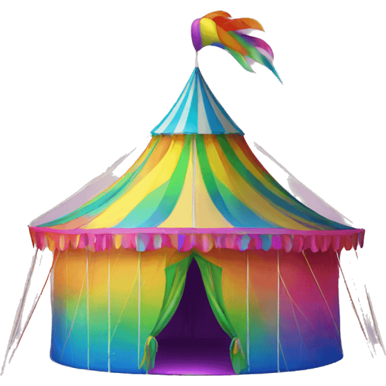 rainbow carnival tent emoji