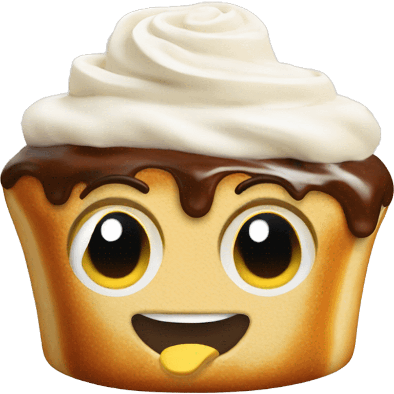 Cinnabon with cream  emoji