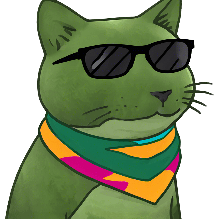 Cat with sunglasses emoji